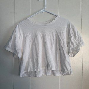 white t-shirt crop top